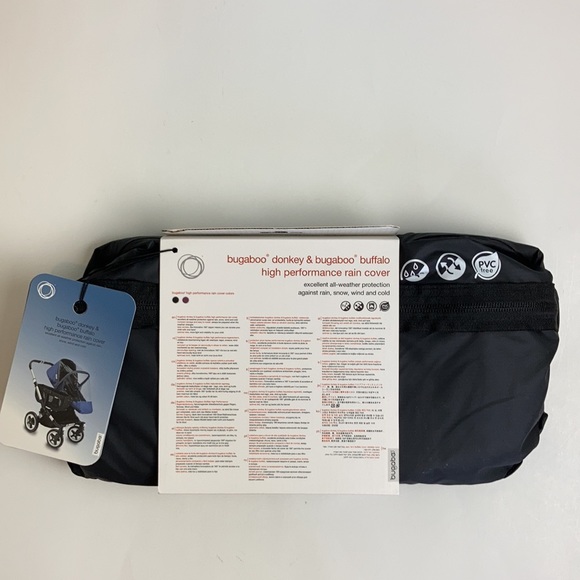 Bugaboo Donkey & Bugaboo Buffalo High Performance Rain Cover, Black, NWT - Picture 5 of 15